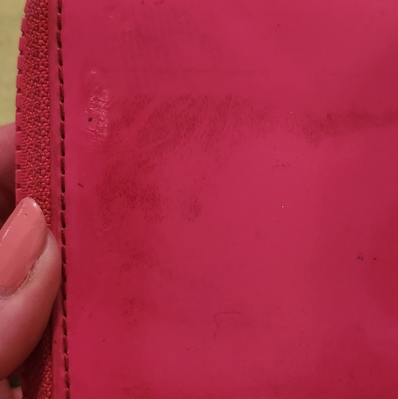 See By Chloe Patent Leather Long Zip Wallet Hot Pink 8" X 4.5" - Picture 14 of 15